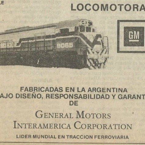 Locomotoras GM - Fabricadas en Argentina