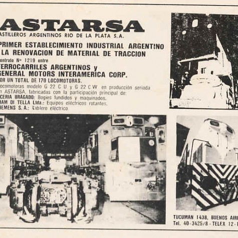 Astarsa - Fabricación locomotoras GM