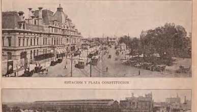 Ciudad de Libertad, desde el aire, y talleres ferrocarril Midland